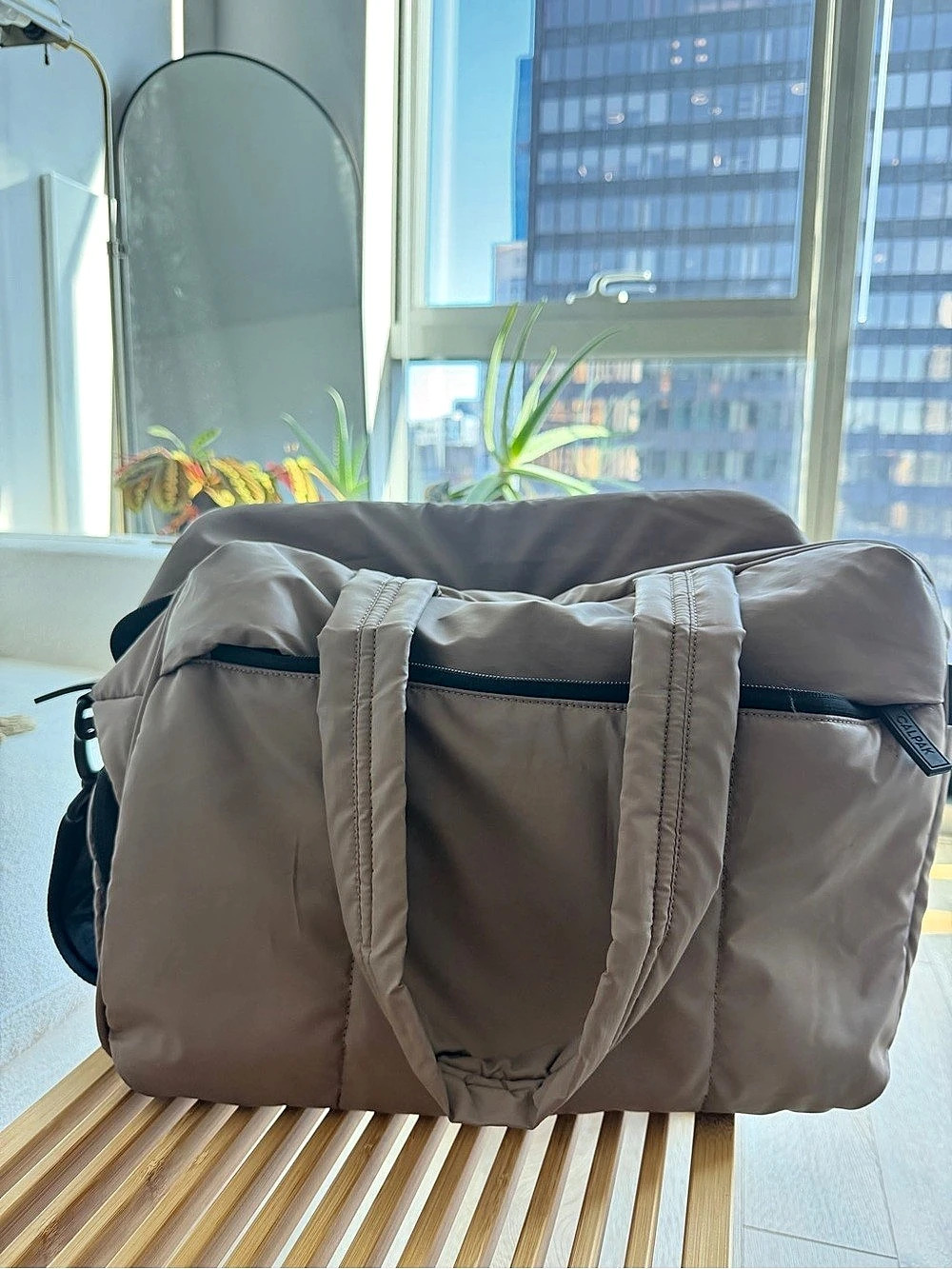 CALPAK Luka Duffel Travel Bag in Brown